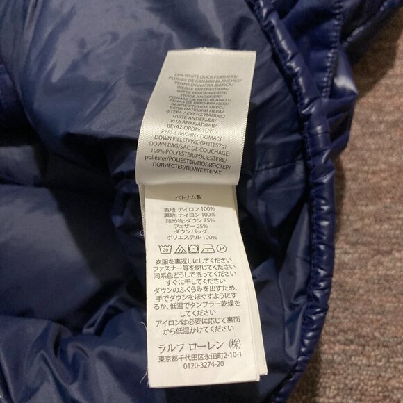 Polo Ralph Lauren Down Puffer Jacket Coat Youth Girls Size XL 16 Blue Hooded - Picture 7 of 12